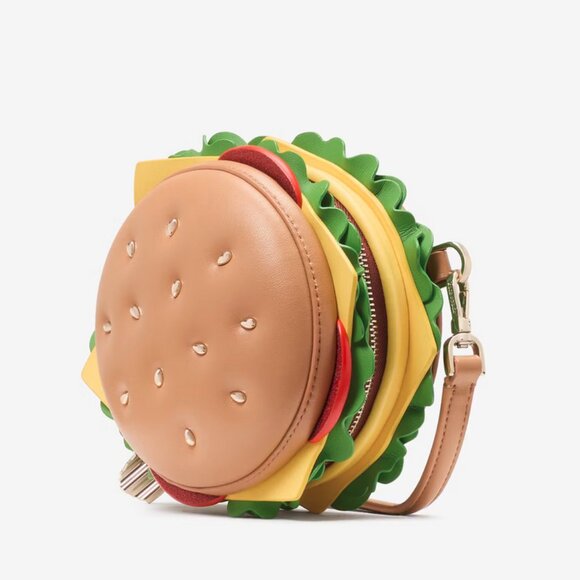 Kate Spade New York Snack Bar 3D Hamburger Burger Crossbody Purse Novelty NWT - Picture 6 of 10